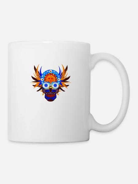 Schädel 15 - Tasse - Weiß