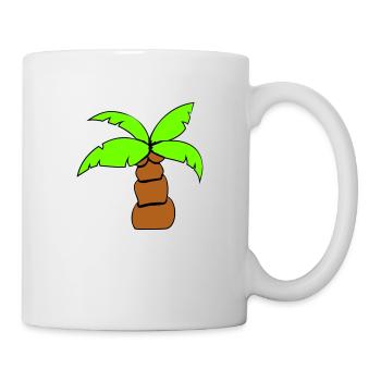 Palme Insel Baum Strand Urlaub Kokosnuss Meer Cool - Mug blanc - blanc - Droite
