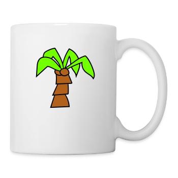 Palm Tree Island Tree Plage Vacances Noix de Mer Cool - Mug blanc - blanc - Droite