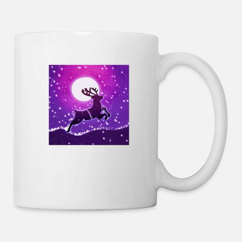 Galloping reindeer - Mug - white