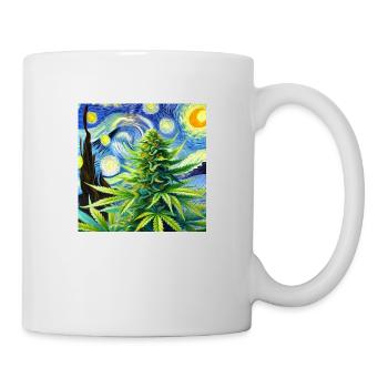 Pflanze im Wind - Tasse - Weiß - Rechts