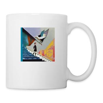 Vorüberziehend - Tasse - Weiß - Rechts