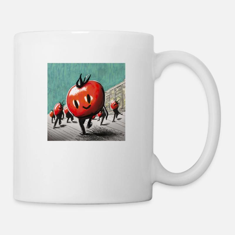 March of tomatoes - Mug - white