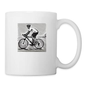 Cycliste - Mug blanc - blanc - Droite