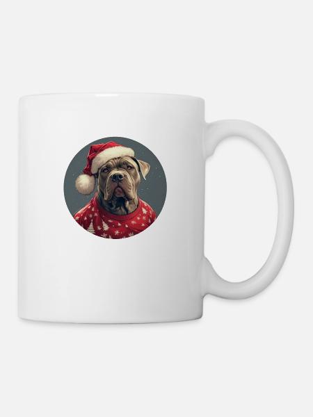 Christmas motif with a Cane Corso - Mug - white