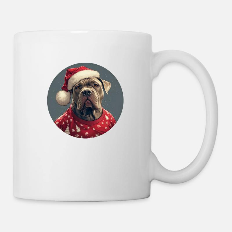 Christmas motif with a Cane Corso - Mug - white