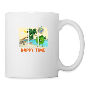 Temps heureux - Mug blanc - blanc - Droite
