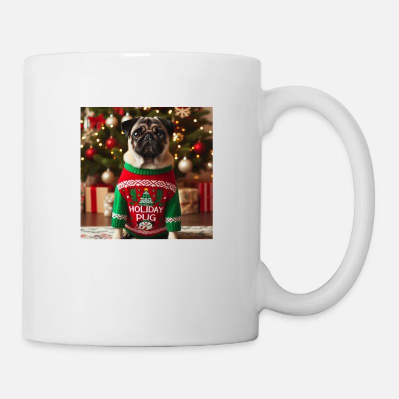 Christmas Pug - Mug - white