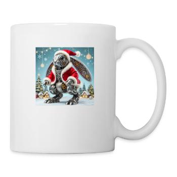 Weihnachtshase - Tasse - Weiß - Rechts
