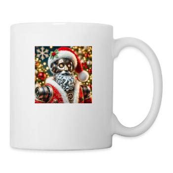 Roboter Weihnachtsmann - Tasse - Weiß - Rechts