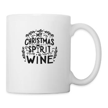 Mein Weihnachtsgeist ist Wein - Tasse - Weiß - Rechts
