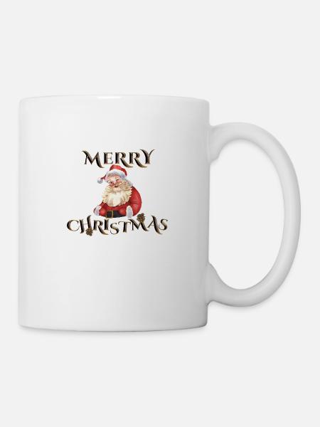 Santa Merry Christmas - Tasse - Weiß