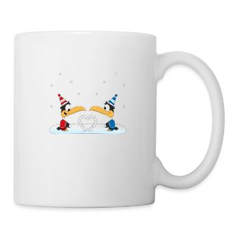 Liebe - Schnee - Winter - Pinguin - Pinguine - Tasse - Weiß - Rechts
