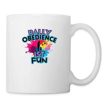 Rally Obedience ist fun inkl Team rainbow - Tasse - Weiß - Rechts