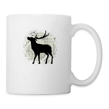Hirsch - Tasse - Weiß - Rechts