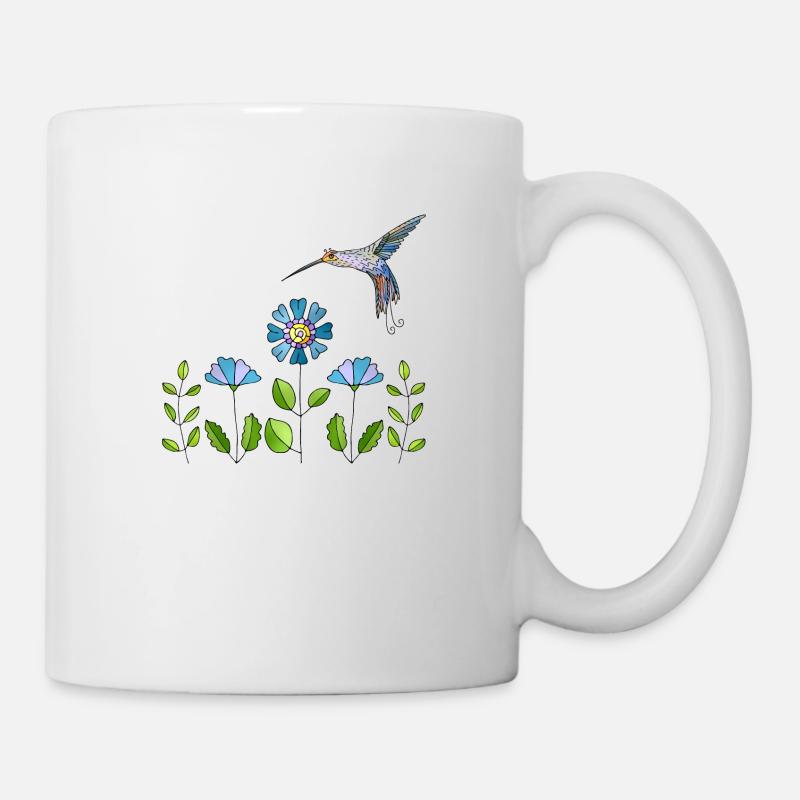 Bunter Vogel - Tasse - Weiß