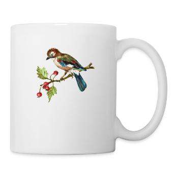 Oiseau coloré - Mug blanc - blanc - Droite