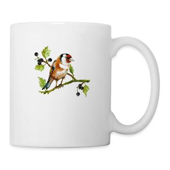 Bunter Vogel - Tasse - Weiß - Rechts