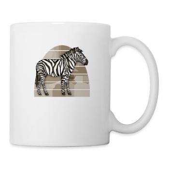 Zebra - Tasse - Weiß - Rechts