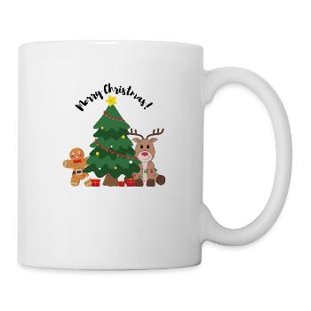 Weihnachtsrentiere - Tasse - Weiß - Rechts