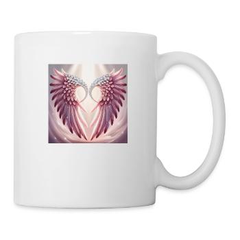 Engelsflügel Pink - Tasse - Weiß - Rechts
