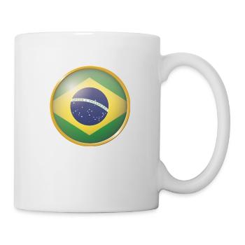 Brasilien Emblem - Tasse - Weiß - Rechts