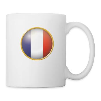 Frankreich Emblem - Tasse - Weiß - Rechts