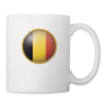 Belgien Emblem - Tasse - Weiß - Rechts