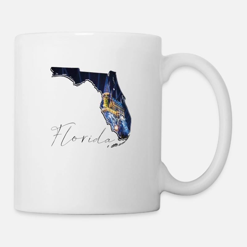 Universal Studios en Floride Carte de l’État FL - Mug blanc - blanc