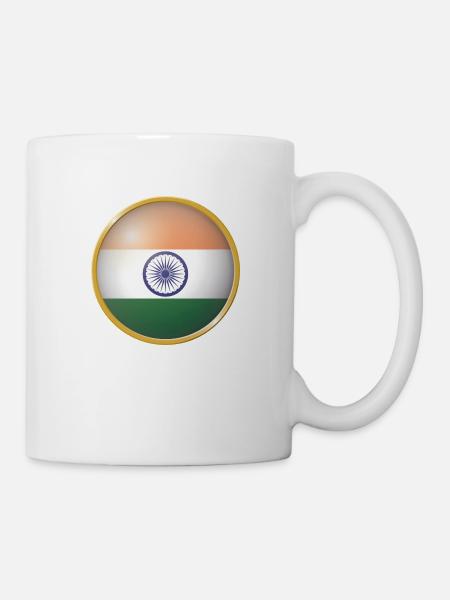 Indien Emblem - Tasse - Weiß