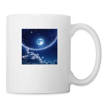 Klarer Nachthimmel - Tasse - Weiß - Rechts