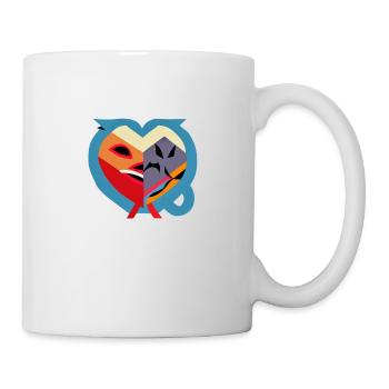 Two faces of the heart - Mug - white - Right