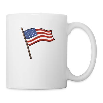 Drapeau des États-Unis - Mug blanc - blanc - Droite