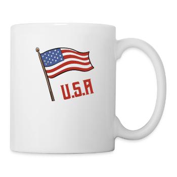 Drapeau des États-Unis - Mug blanc - blanc - Droite