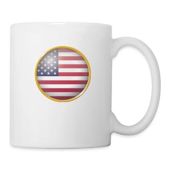 USA Emblem - Tasse - Weiß - Rechts