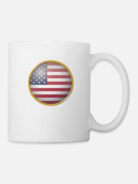 USA Emblem - Tasse - Weiß