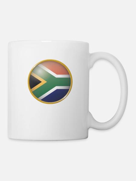 Südafrika Emblem - Tasse - Weiß