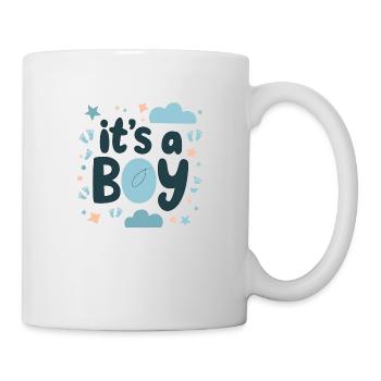 It's a Boy - Soft and Festive Design - Mug - white - Right