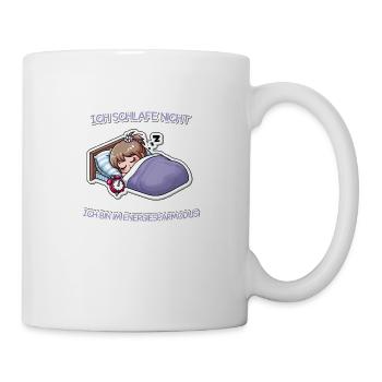 Ich schlafe nicht - ich bin im Energiesparmodus |W - Tasse - Weiß - Rechts