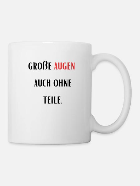 Große Augen - Tasse - Weiß