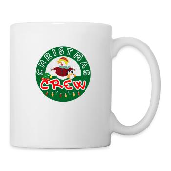 Équipage de Noël avec bonhomme de neige - Mug blanc - blanc - Droite