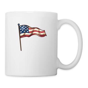 amerika fahne - Tasse - Weiß - Rechts