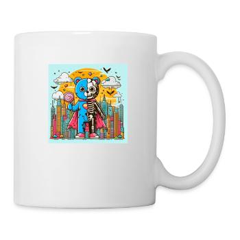 Skelett Bär - Tasse - Weiß - Rechts