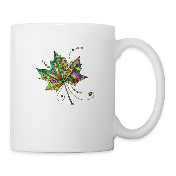 Blatt - Tasse - Weiß - Rechts