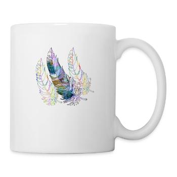 Feder - Tasse - Weiß - Rechts