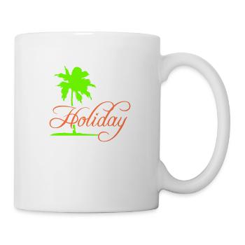 Holiday Palme Text Saying Holiday Relax Travel - Mug - white - Right
