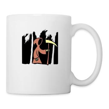 Dead Grim Reaper Scythe Death Cowl Cartoon Funny Cool - Mug - white - Right