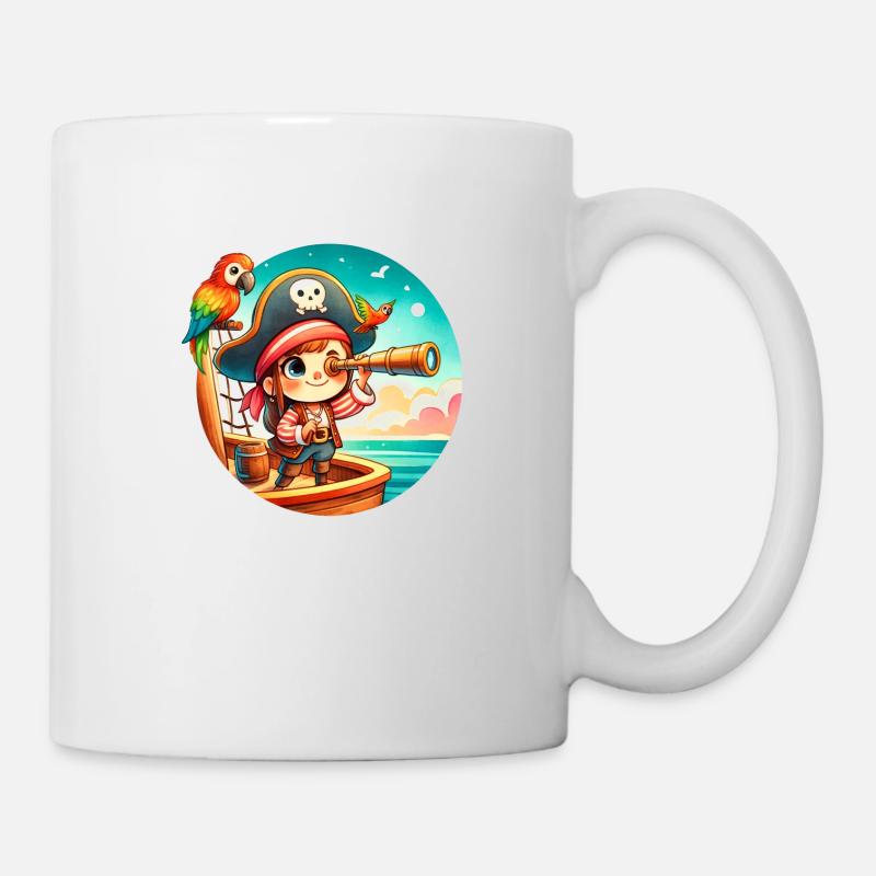 Piratenschädel für Mädchen - Tasse - Weiß