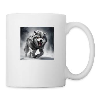 Wolf Animal Vector Nature Illustration Design Wild - Mug - white - Right