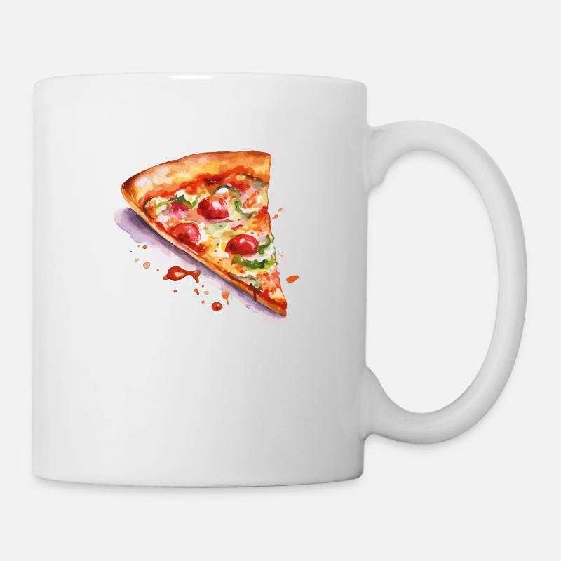 pizza - Tasse - Weiß